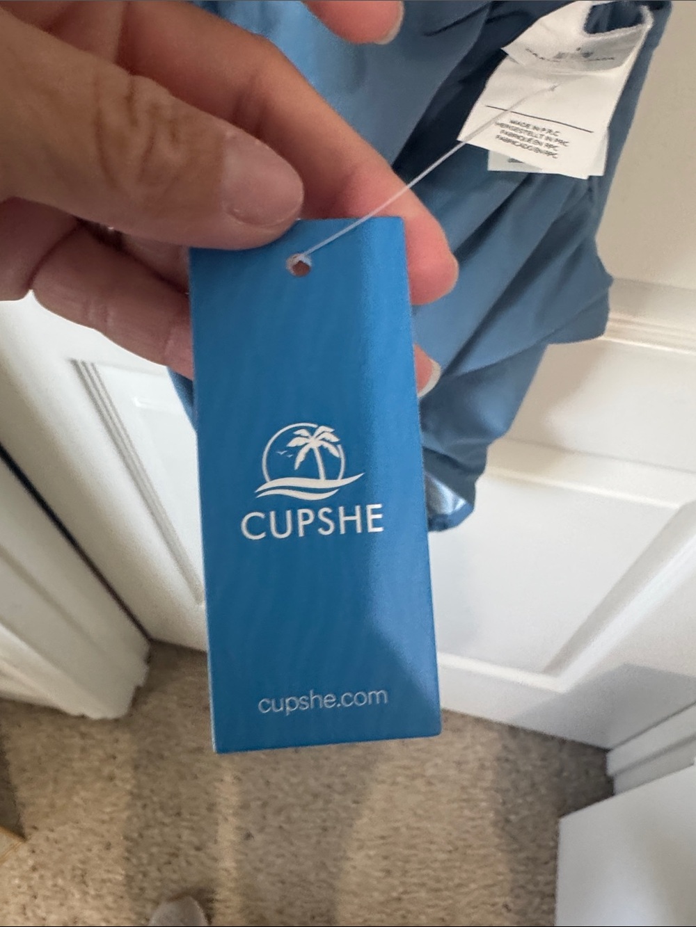 Cupshe Light Blue Ruched One-Piece Swimsuit - Picture 4 of 4